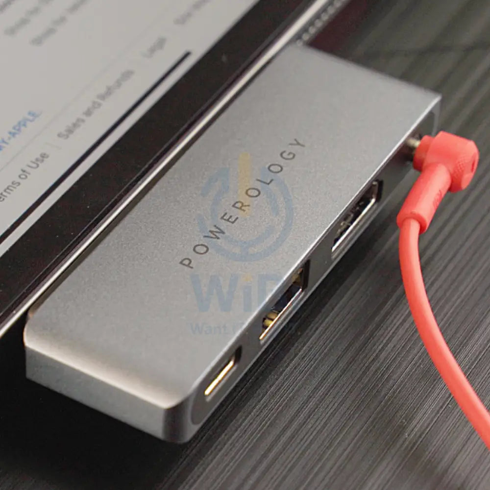 Powerology 4in1 USB-C with HDMI / USB / AUX Accessories > USB Hub
