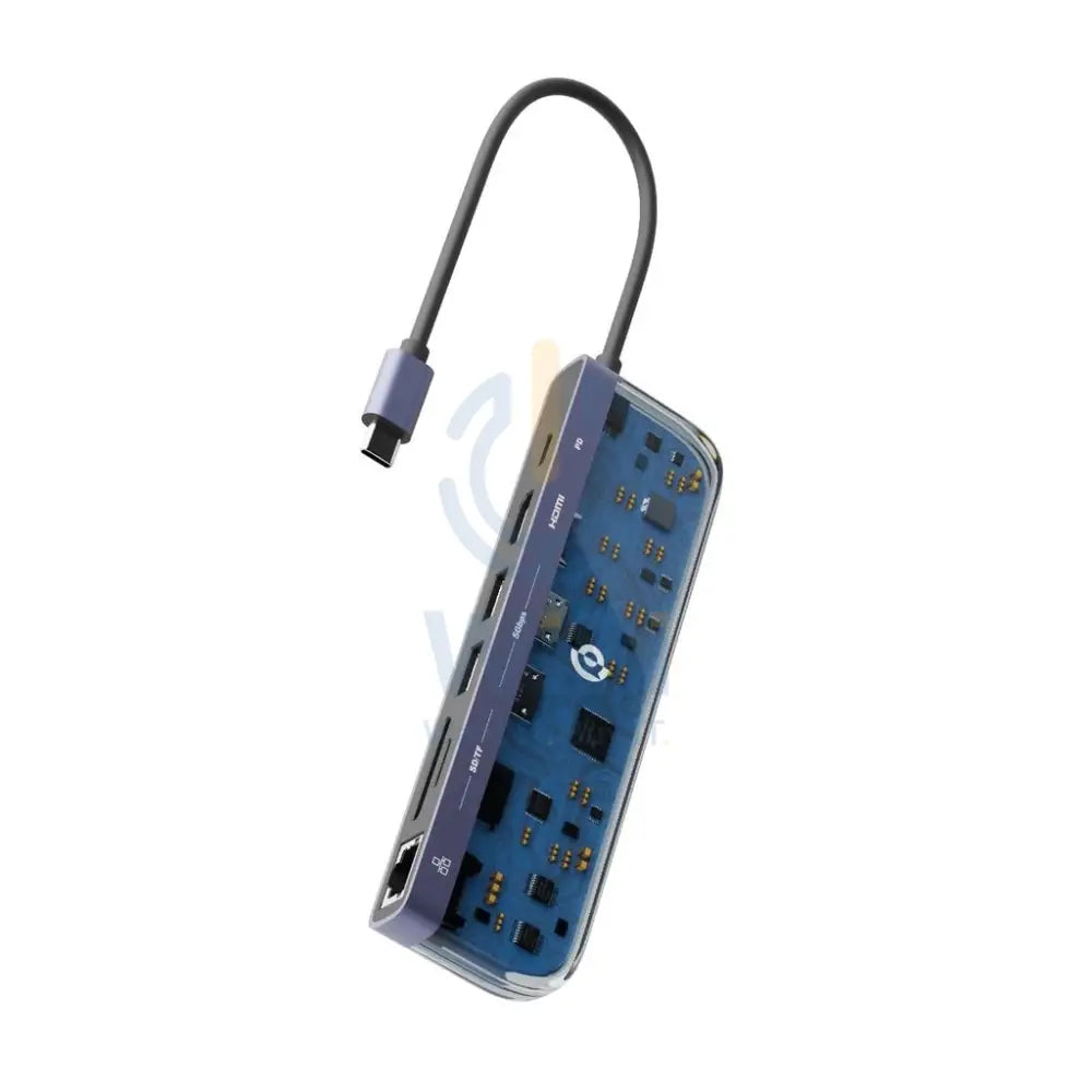 Powerology 7in1 USB-C Multi Hub Crystalline Series Accessories > Cables & Converters > Cables