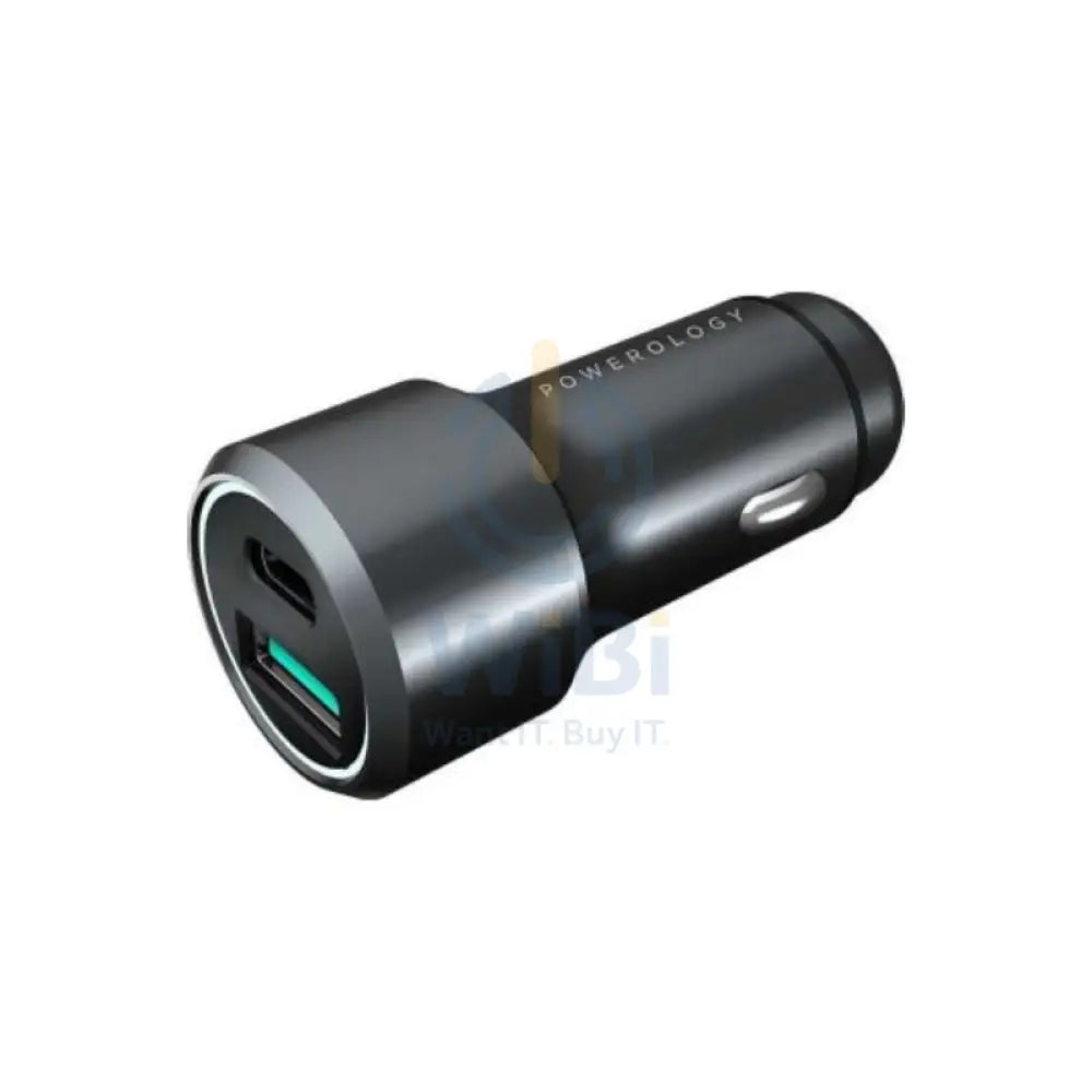 Powerology Aluminum Ultra-Quick 36W Car Charger PD + QC3.0 - Black Accessories > Power Adapters