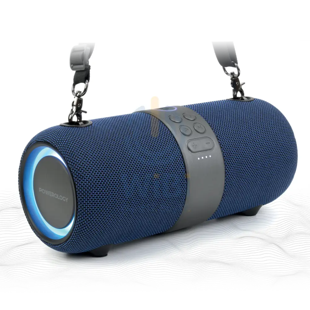 Powerology Cypher Portable Stereo Speaker – Bluetooth / 3-inch / Dark Blue Accessories > Audio > Speakers