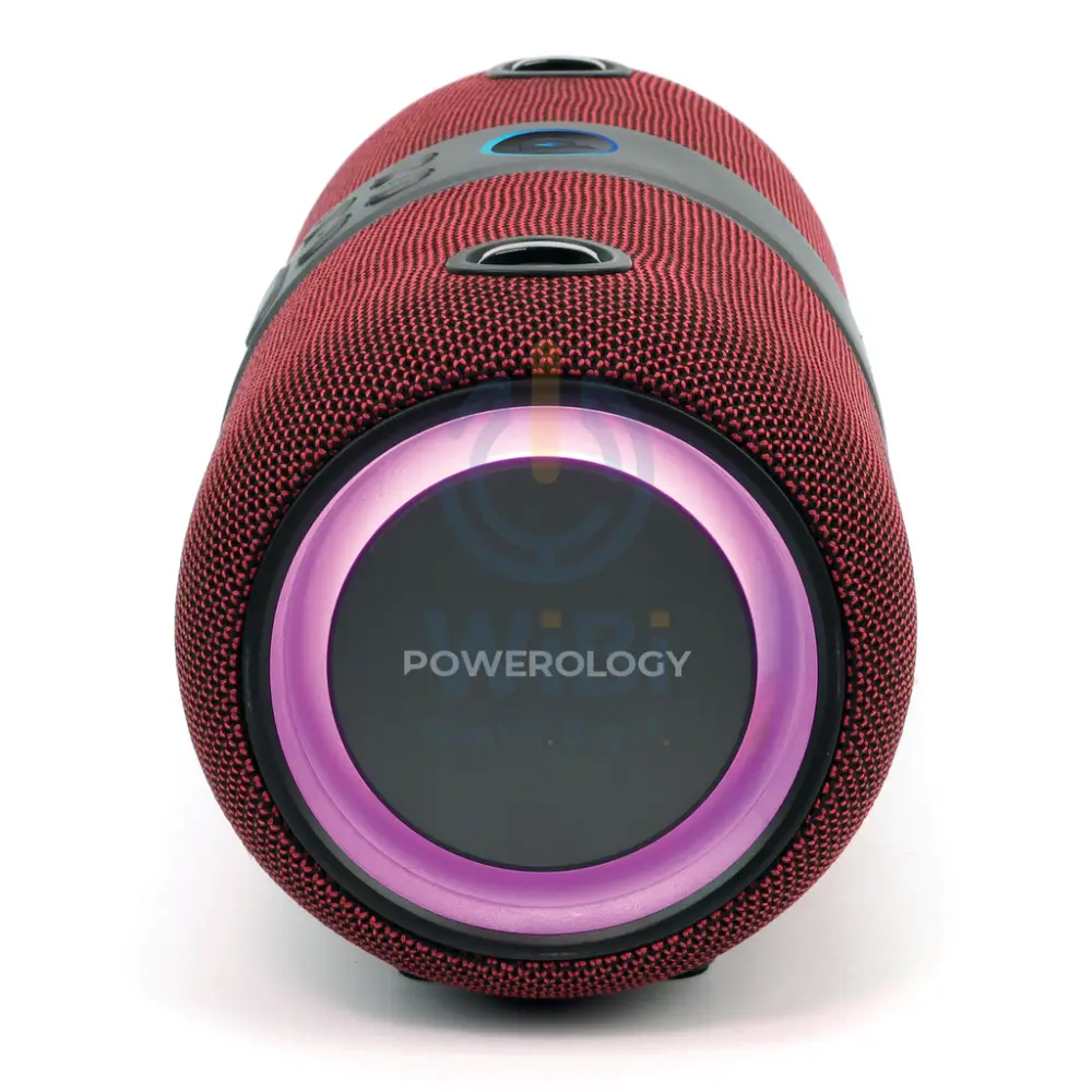 Powerology Cypher Portable Stereo Speaker – Bluetooth / 3-inch / Red Accessories > Audio > Speakers