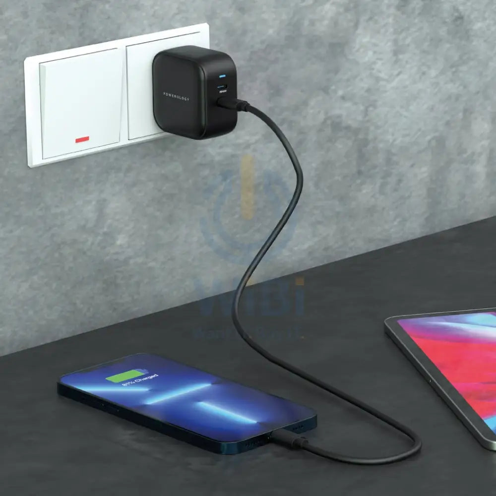 Powerology Dual Port Power Adapter World Travel Kit - 65W / USB-C / Black Accessories > Power Adapters