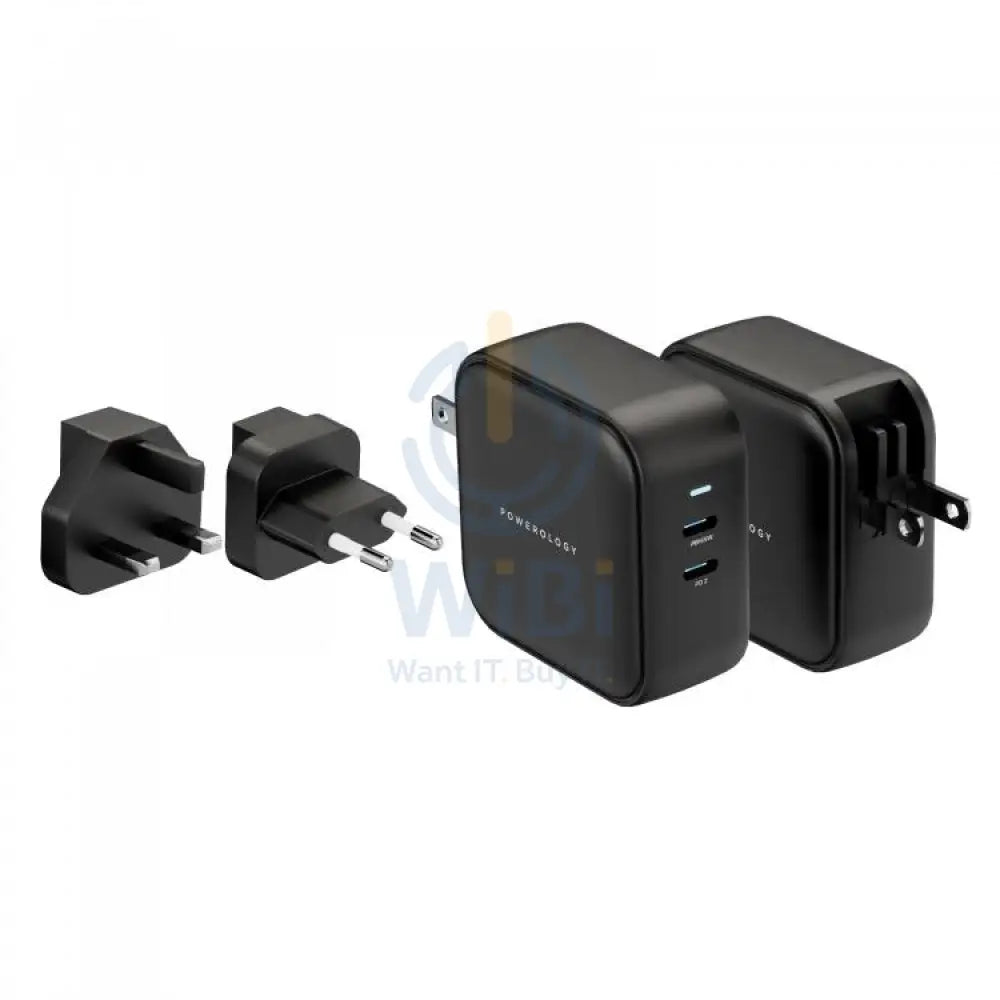 Powerology Dual Port World Travel Kit Charging Adapter - 65W / UK/EU Accessories > Power Adapters