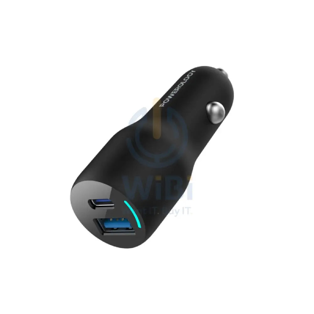 Powerology Dual Ports Car Charger - 35W / QC3.0 - Black Accessories > Mobiles & Tablets > Mobiles > Car Chargers