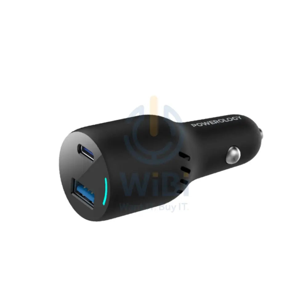 Powerology Dual Ports Car Charger - 65W / QC3.0 - Black Accessories > Mobiles & Tablets > Mobiles > Car Chargers