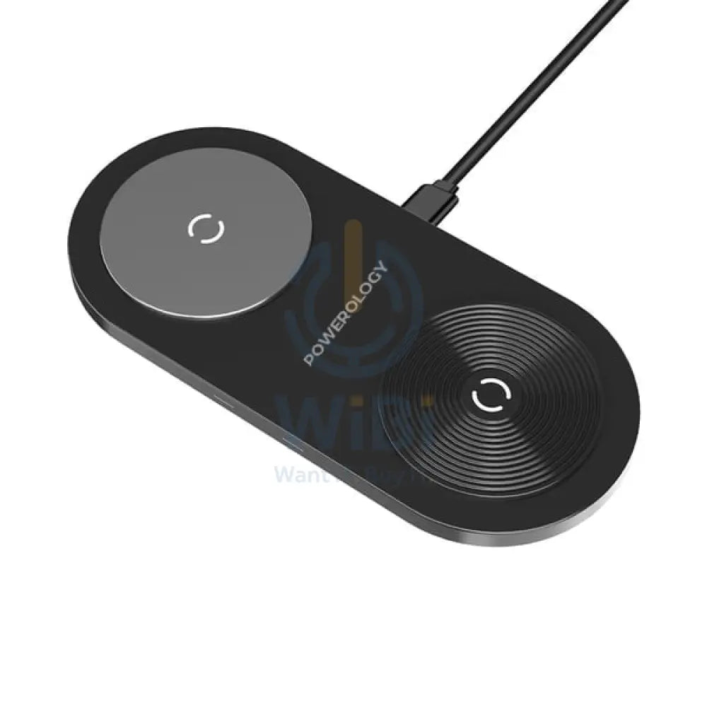 Powerology Dual Wireless Powerpad Charger - 15W / Black Accessories > Power Adapters