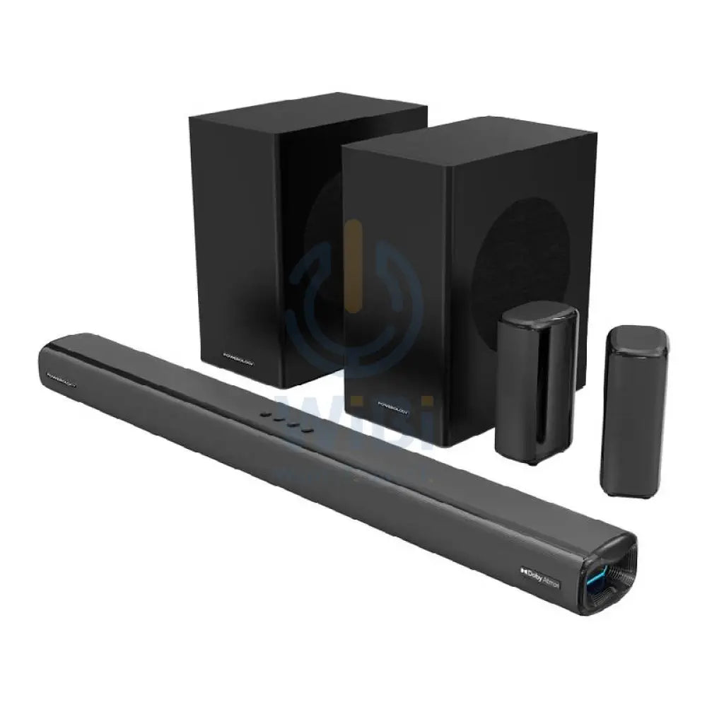 Powerology Dual Woofer Wireless Home Theater - 5.2.4CH / Bluetooth / Black Accessories > Audio > Speakers