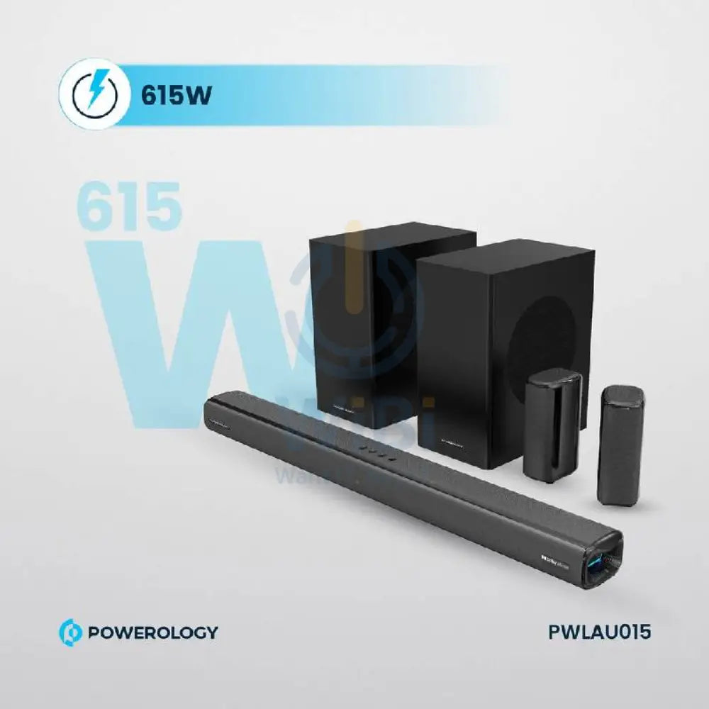 Powerology Dual Woofer Wireless Home Theater - 5.2.4CH / Bluetooth / Black Accessories > Audio > Speakers