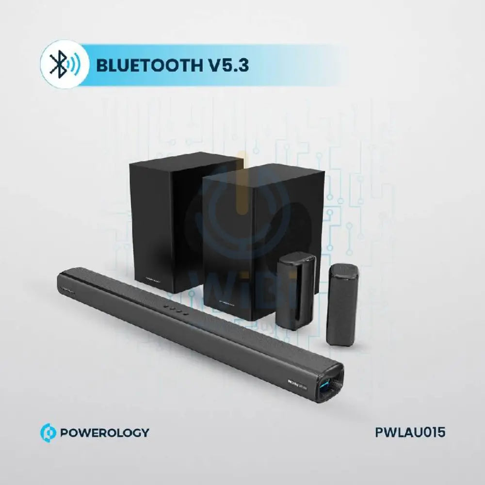 Powerology Dual Woofer Wireless Home Theater - 5.2.4CH / Bluetooth / Black Accessories > Audio > Speakers