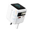Powerology Halo Dual-Port GaN Charger - 70W / USB-C / USB-A / White Accessories > Power Adapters