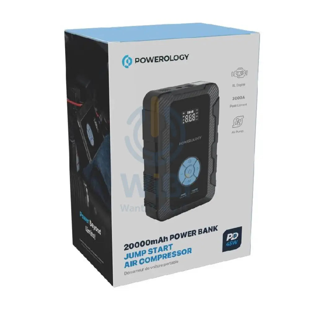Powerology Jumpstart with Air Pump - 20000mAh / 45W / Grey Accessories > Smart Devices