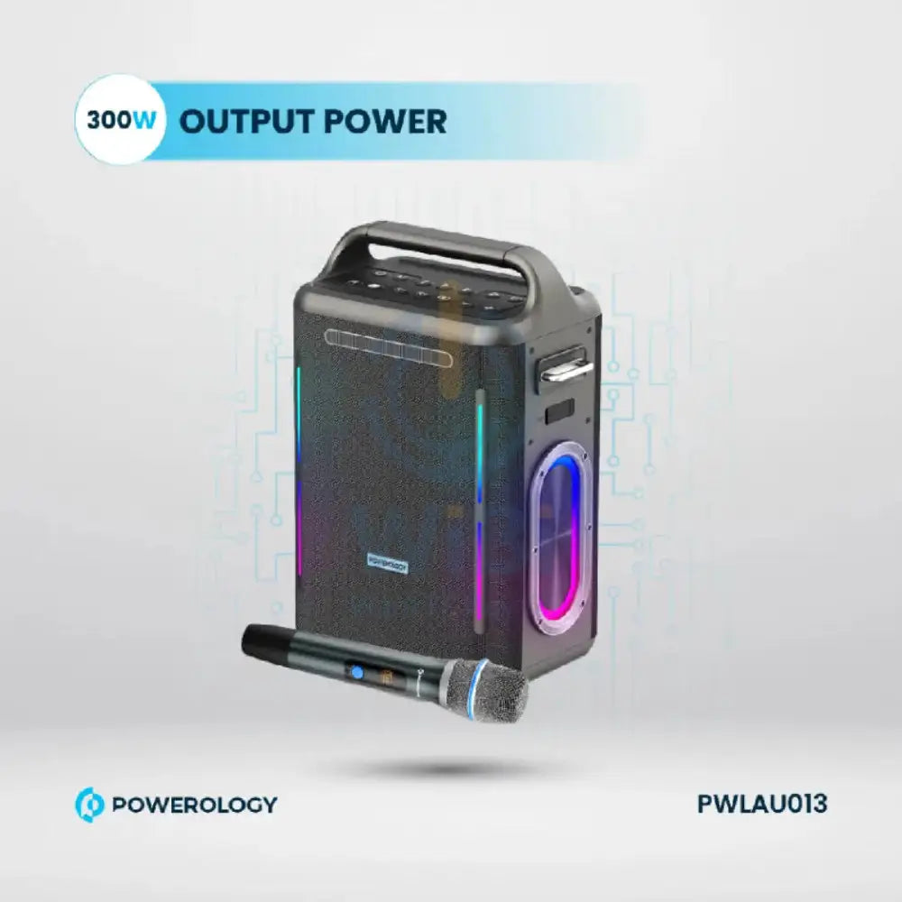 Powerology Karaoke Party Speaker - Bluetooth / Silver Accessories > Audio > Speakers