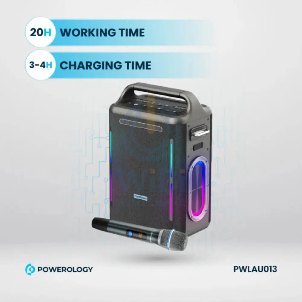 Powerology Karaoke Party Speaker - Bluetooth / Silver Accessories > Audio > Speakers