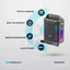 Powerology Karaoke Party Speaker - Bluetooth / Silver Accessories > Audio > Speakers