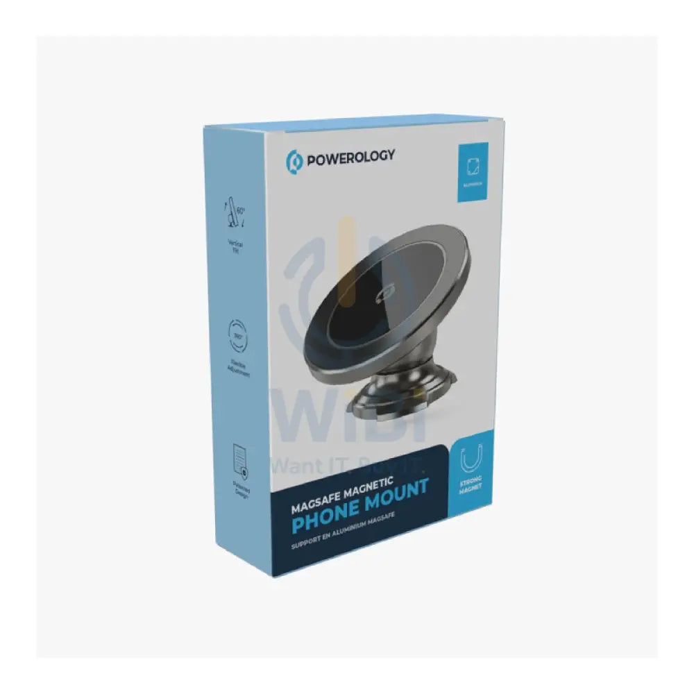 Powerology Magsafe Magnetic Phone Mount - Titanium Accessories > Mobiles & Tablets > Mobiles > Mobile Holder / Stands