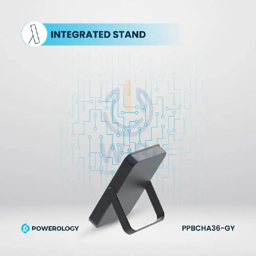 Powerology MagSafe Power Glass Surface Power Bank - 10000mAh / Type-C / Grey Accessories > Power Bank