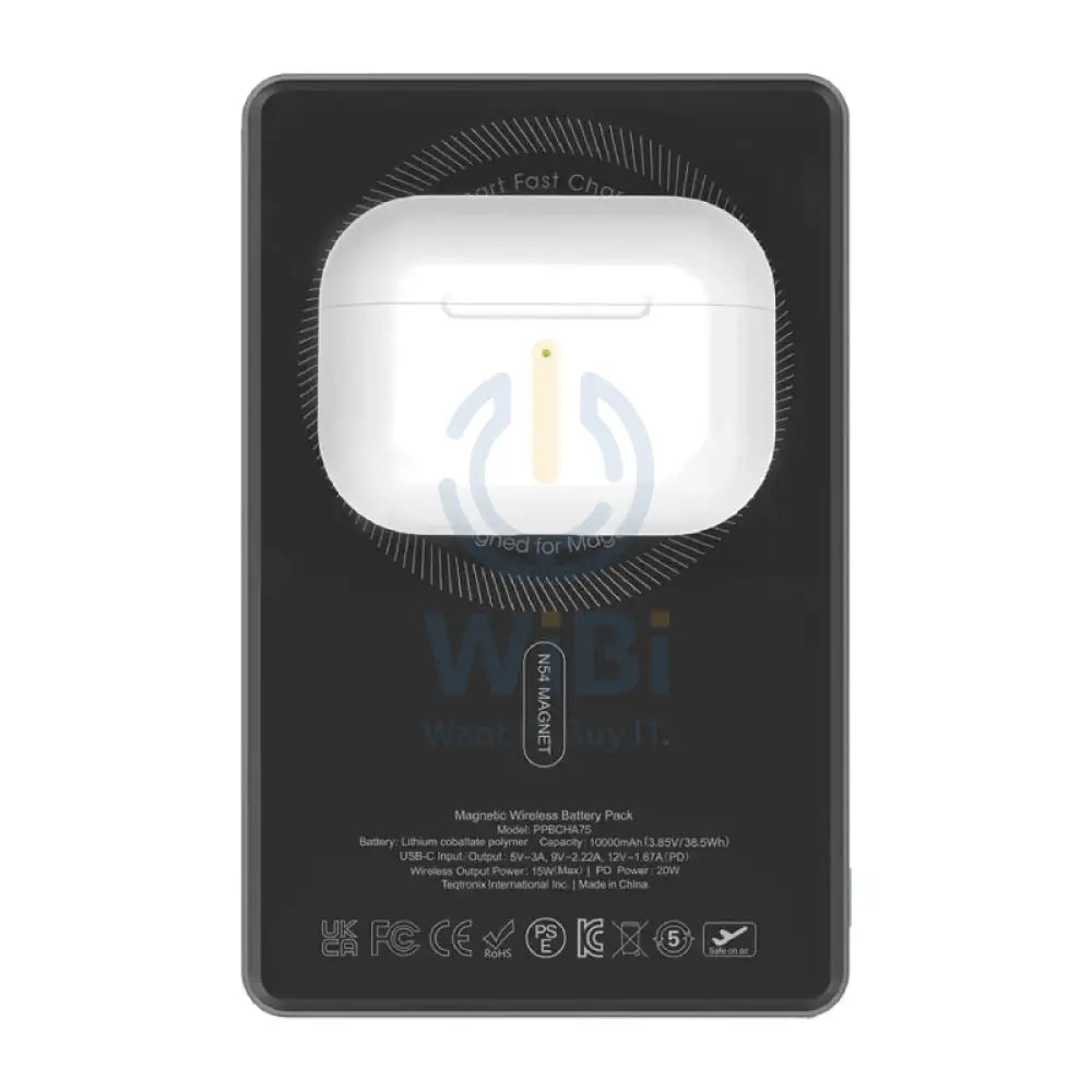 Powerology MagVolt Magnetic Power Bank - 10000mAh / 20W PD / Black Accessories > Power Bank