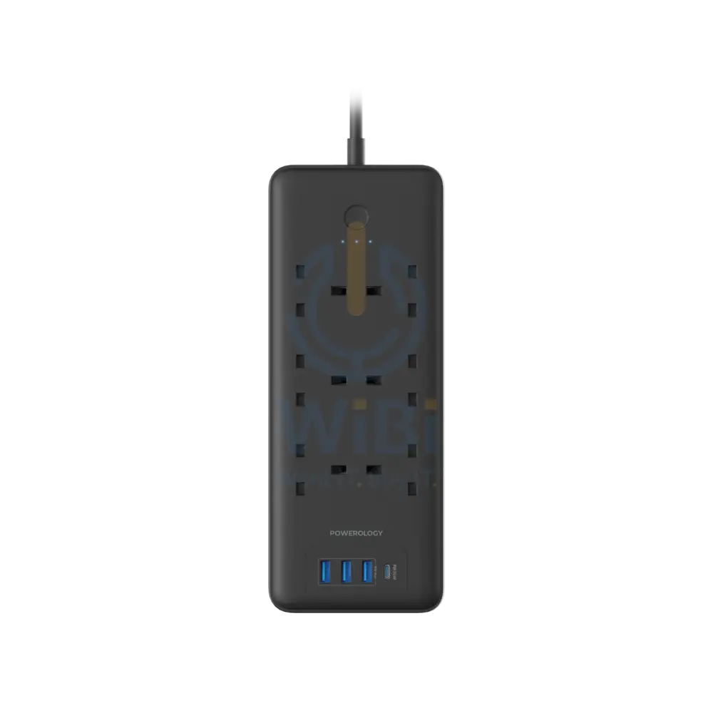 Powerology Multi-Port Power Strip - 48W / 6AC / USB / UK Plug Accessories > Power > Power Protection > Surge Protector