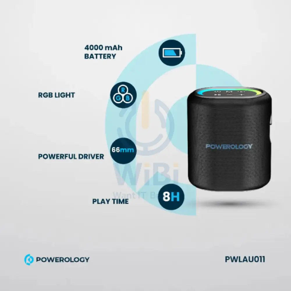 Powerology Portable Loud Speaker - Bluetooth / Black Accessories > Audio > Speakers