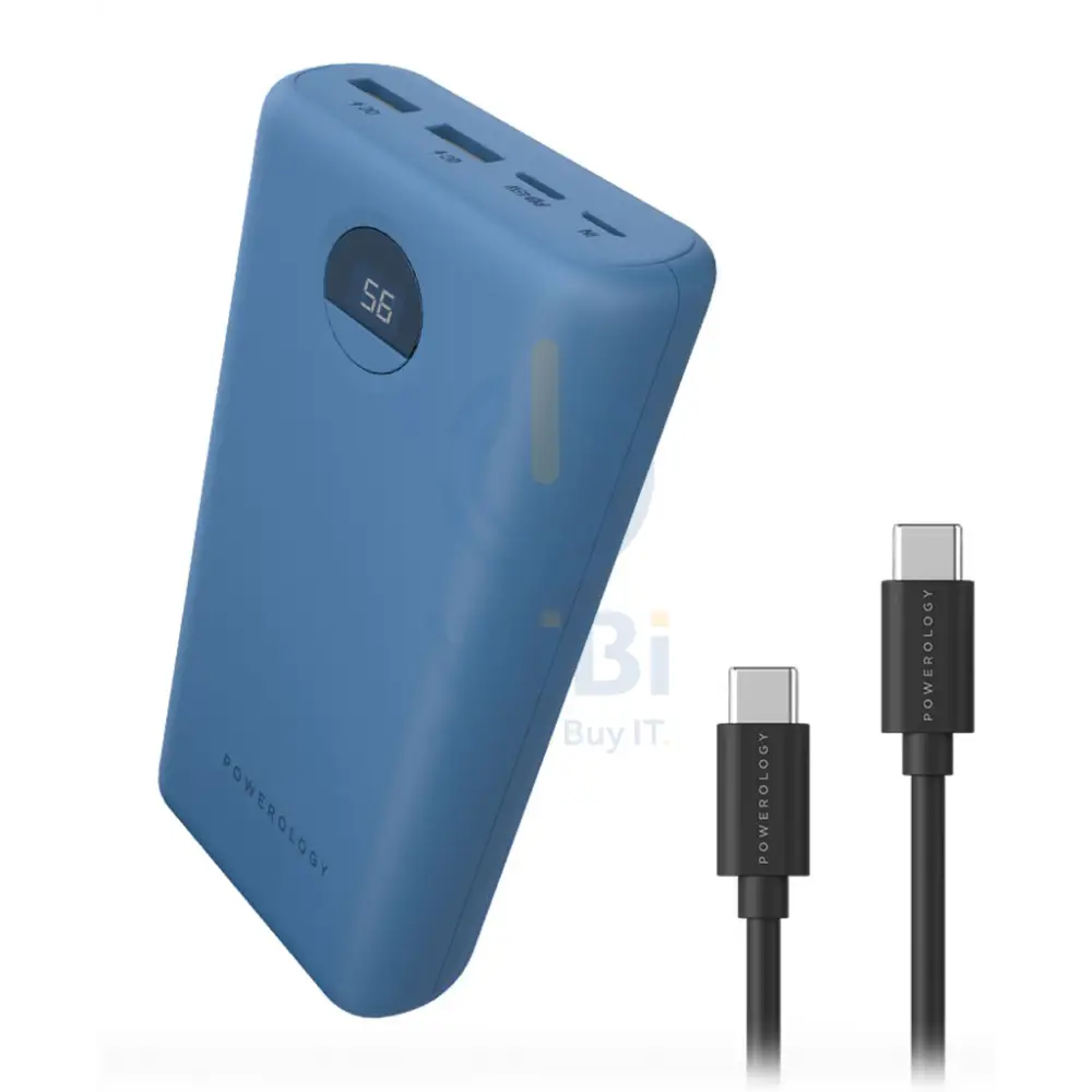 Powerology Portable Power Bank Fast Charging - 30000mAh / 45W / Blue Accessories > Power Bank