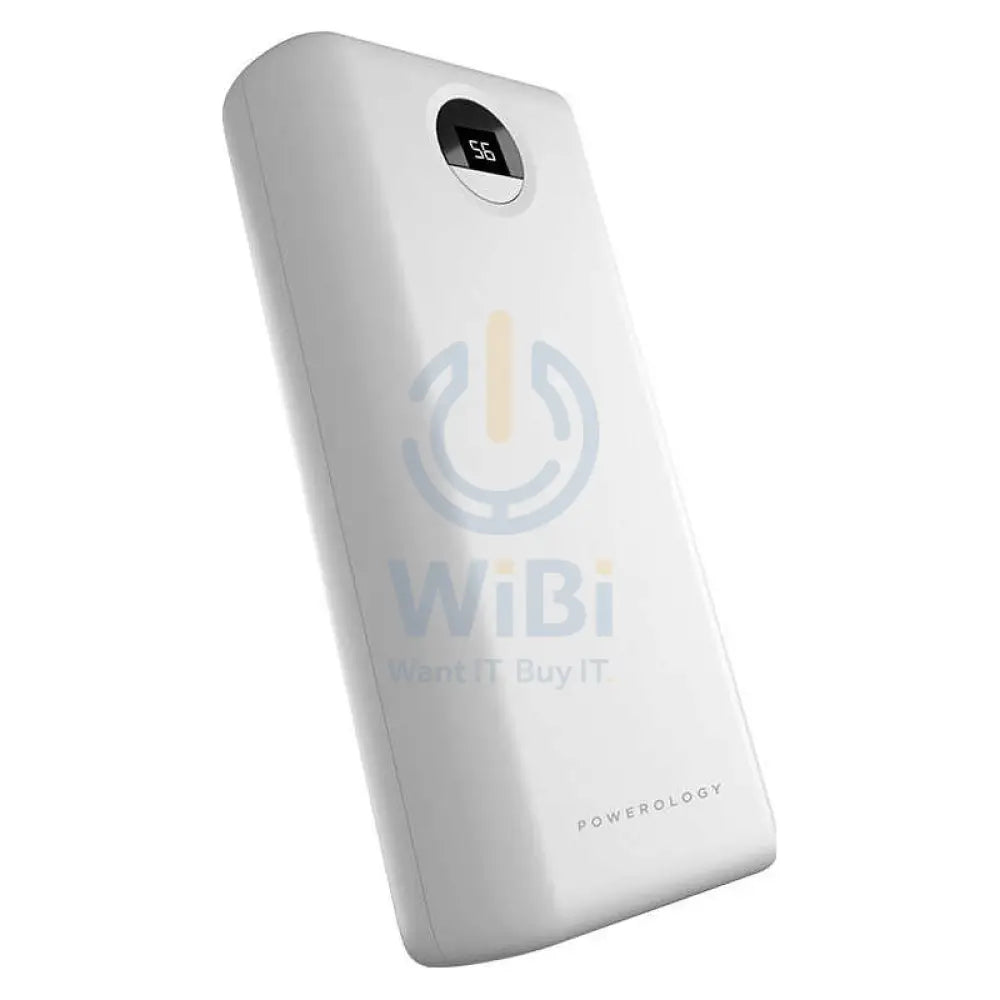 Powerology Portable Power Bank Fast Charging - 30000mAh / 45W / White Accessories > Power Adapters