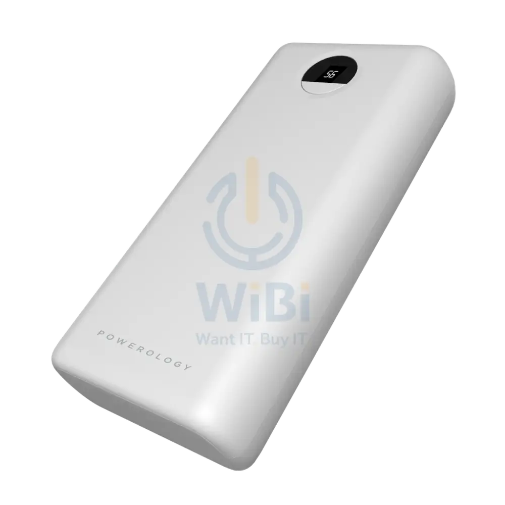 Powerology Portable Power Bank Fast Charging - 30000mAh / 45W / White Accessories > Power Adapters