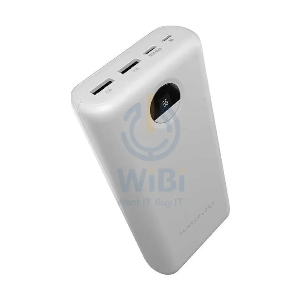 Powerology Portable Power Bank Fast Charging - 30000mAh / 45W / White Accessories > Power Adapters