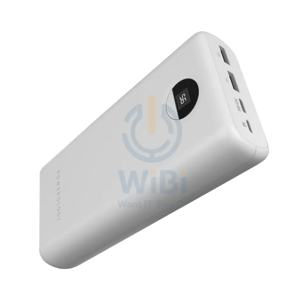 Powerology Portable Power Bank Fast Charging - 30000mAh / 45W / White Accessories > Power Adapters