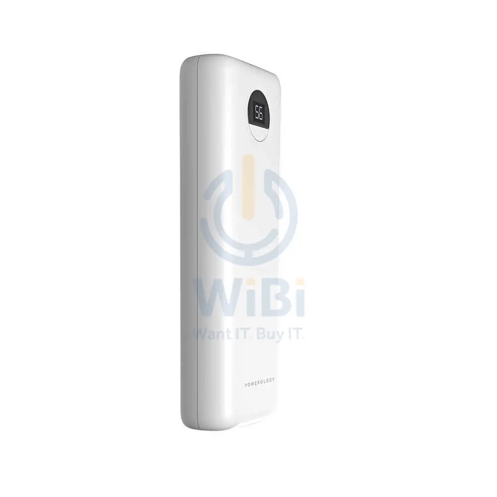 Powerology Power Bank - 20000mAh / USB-A / USB-C / White Accessories > Power Bank