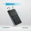 Powerology Power Strip with Built-In Retractable Cables - 2500W / 6AC / USB / USB-C / Black Accessories > Power > Power