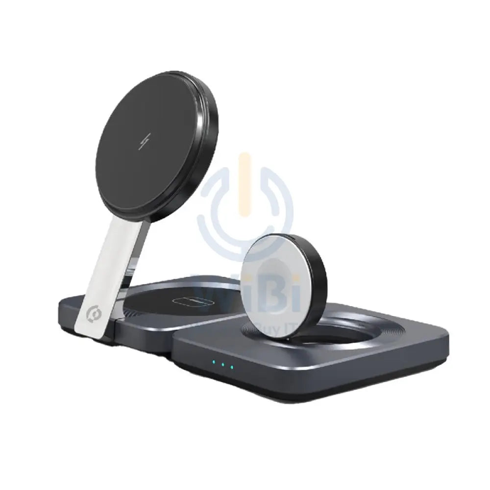 Powerology Qi2-15W Magsafe iPH15 Multi-Device Charging Stand - Black Accessories > Power Adapters