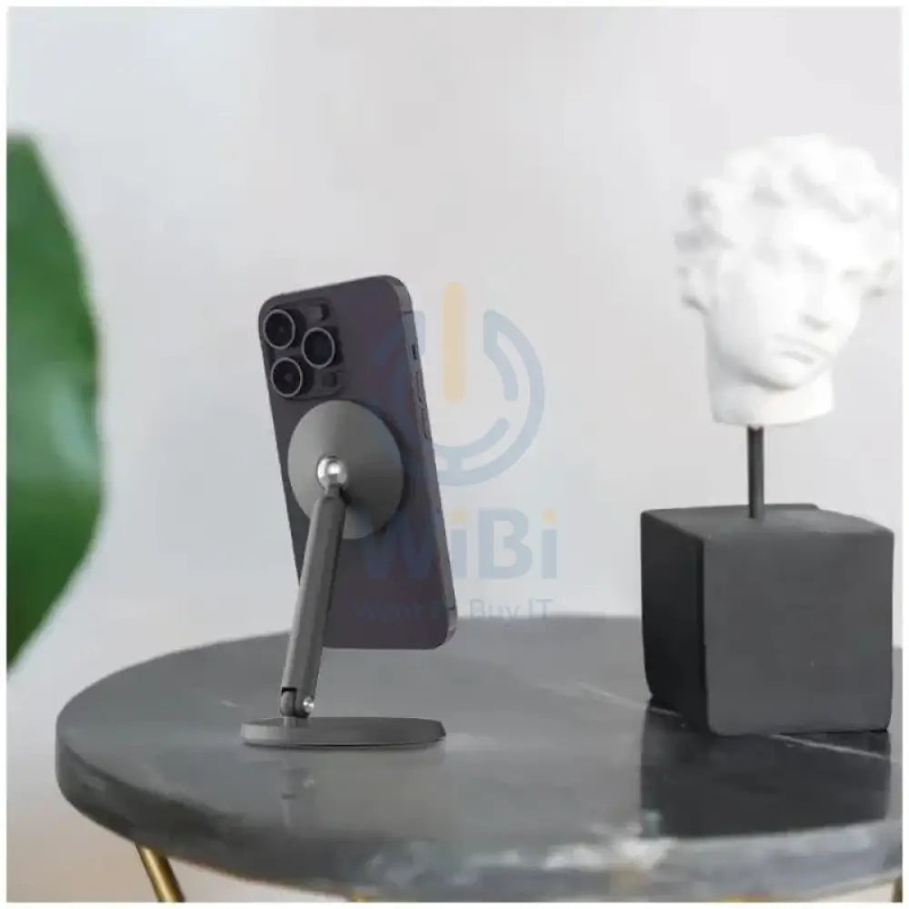 Powerology Rotatable Desktop Magsafe Phone Stand with Magnets - Dark Grey Accessories > Mobiles & Tablets > Mobiles >