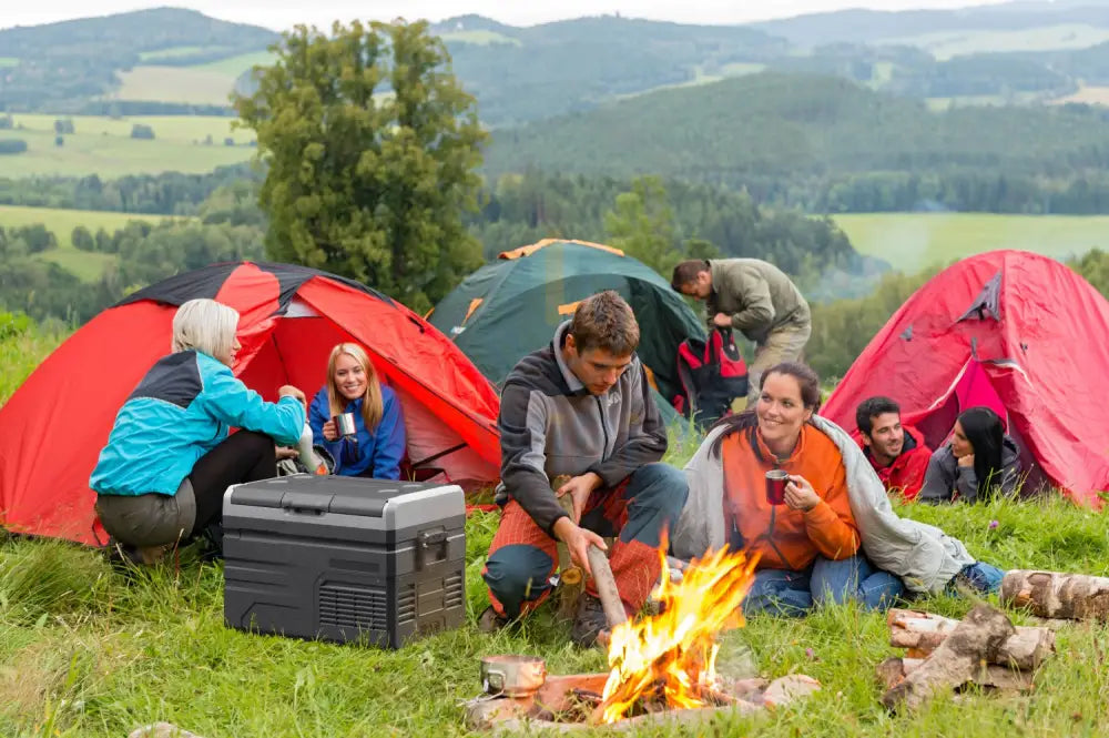 Powerology Smart Dual Compartment Fridge And Freezer Versatile Cooler For Outdoor Adventure - Gray Accessories > Other