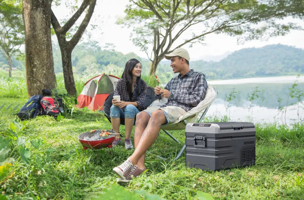 Powerology Smart Dual Compartment Fridge And Freezer Versatile Cooler For Outdoor Adventure - Gray Accessories > Other