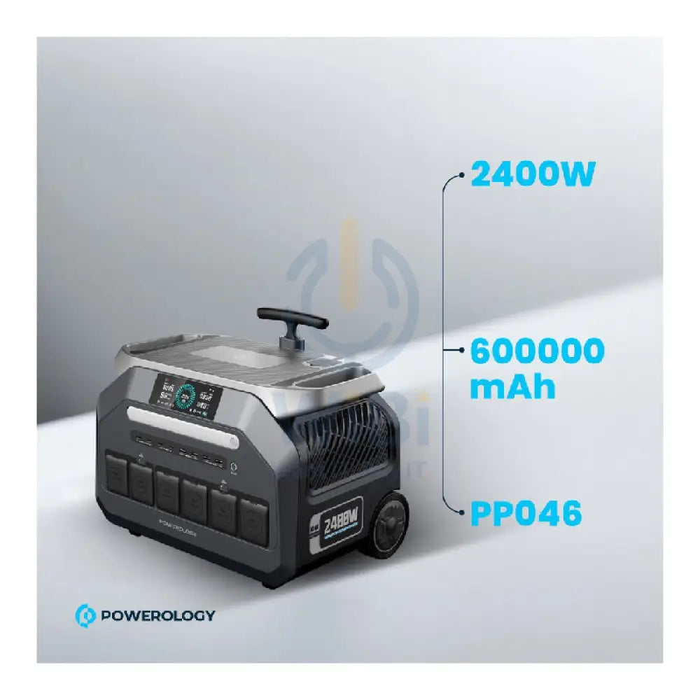Powerology Solar Input Portable Generator - 600000mAh / Black Accessories > Outdoor & Travel
