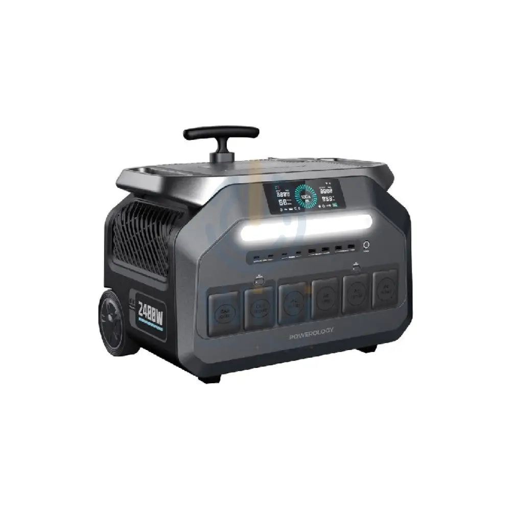 Powerology Solar Input Portable Generator - 600000mAh / Black Accessories > Outdoor & Travel