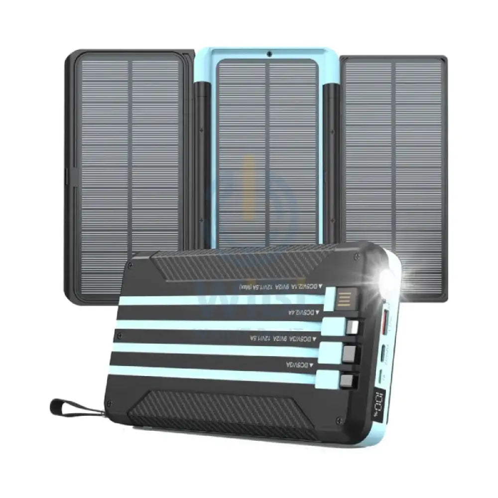 Powerology Solar Multi-Cable Power Bank - 16000mAh / Black Accessories > Power Bank