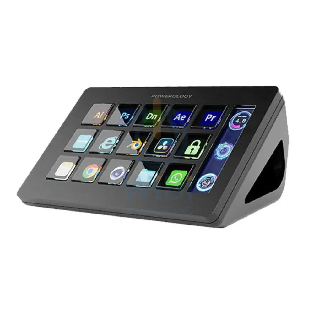 Powerology Stream Deck Interactive Buttons with Custom Software - Black Accessories > Smart Devices