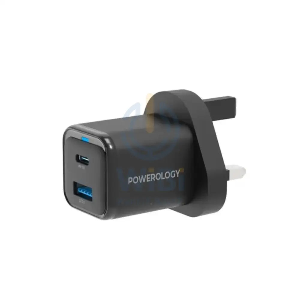 Powerology Super Compact Quick Charger With Cable - 35W / 1.2 Meter / Black Accessories > Power Adapters