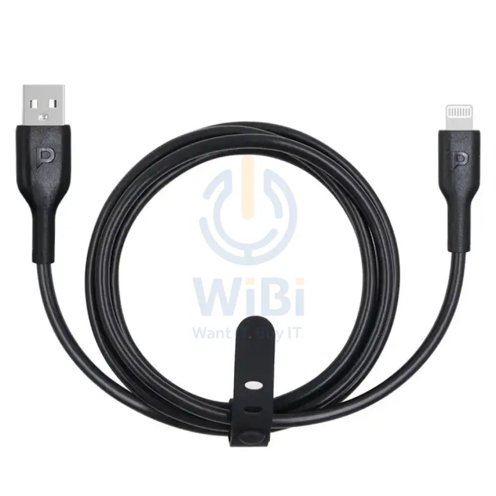 Powerology TPE USB-A To Lightning Data Sync And Charge 1.2m - Black Accessories > Cables & Converters > Cables