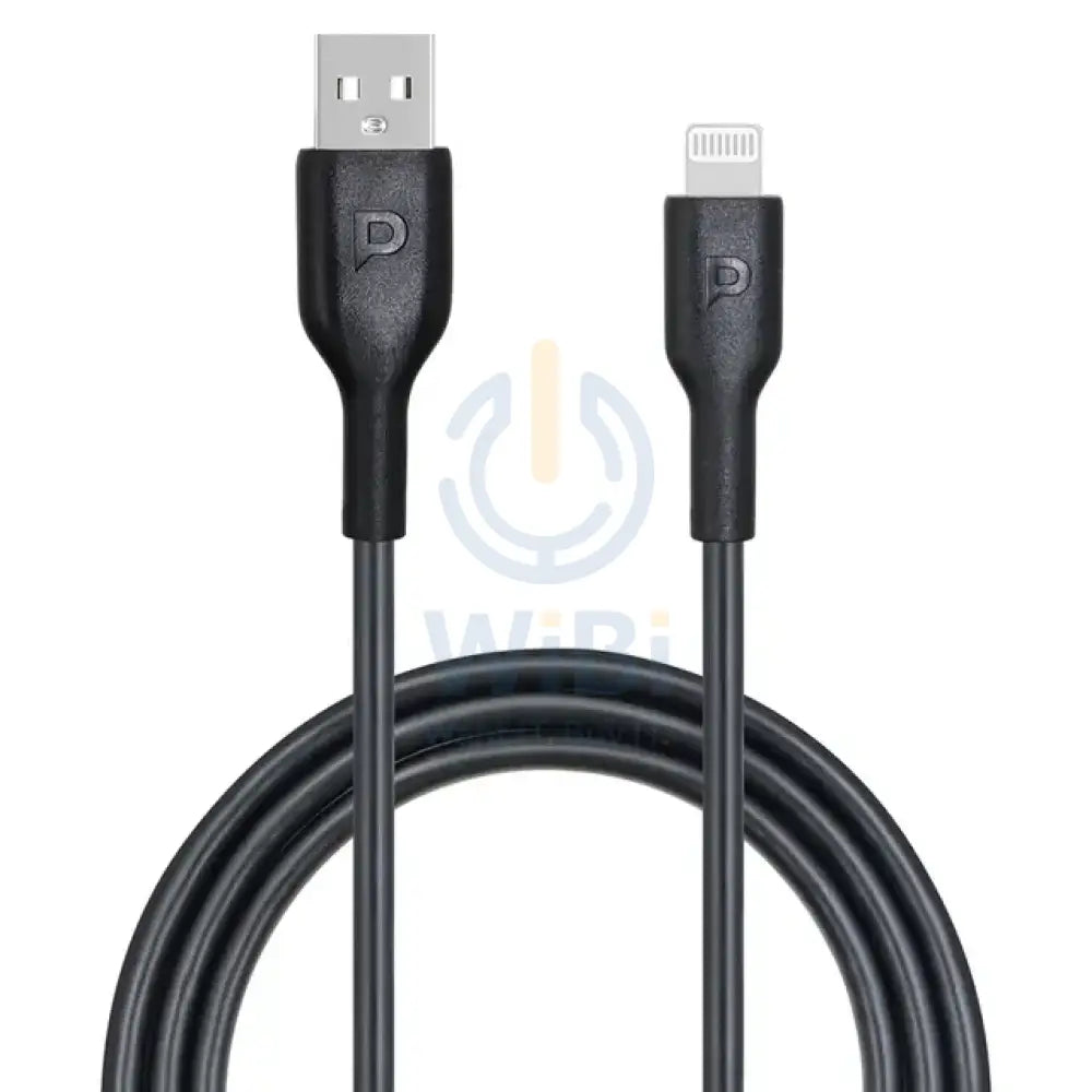 Powerology TPE USB-A To Lightning Data Sync And Charge 1.2m - Black Accessories > Cables & Converters > Cables