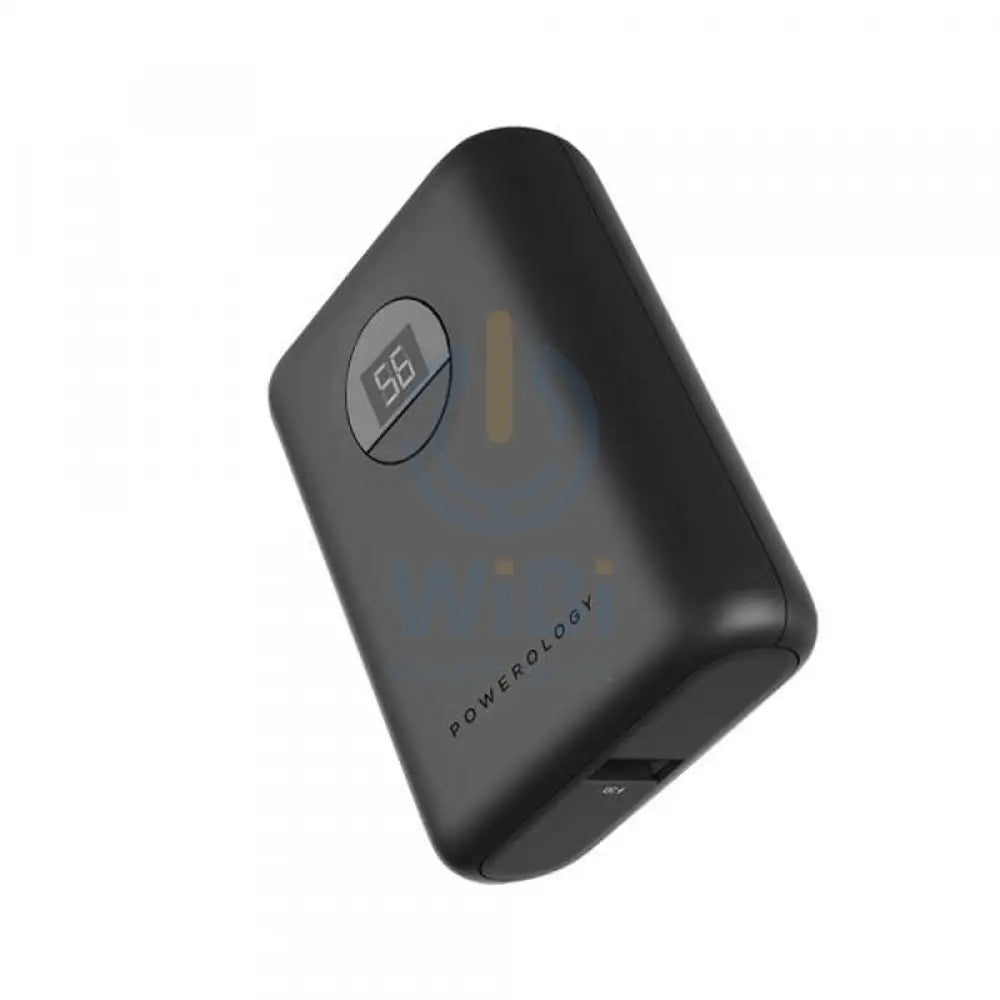Powerology Ultra-Compact Power Bank - 10,000mAh / 20W / USB-C / USB-A / Black Accessories > Power Bank
