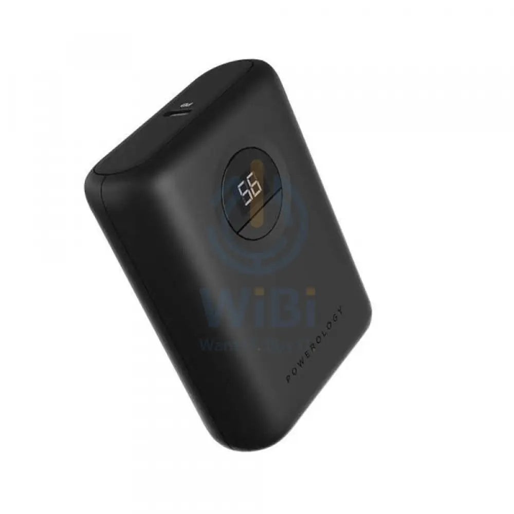 Powerology Ultra-Compact Power Bank - 10,000mAh / 20W / USB-C / USB-A / Black Accessories > Power Bank