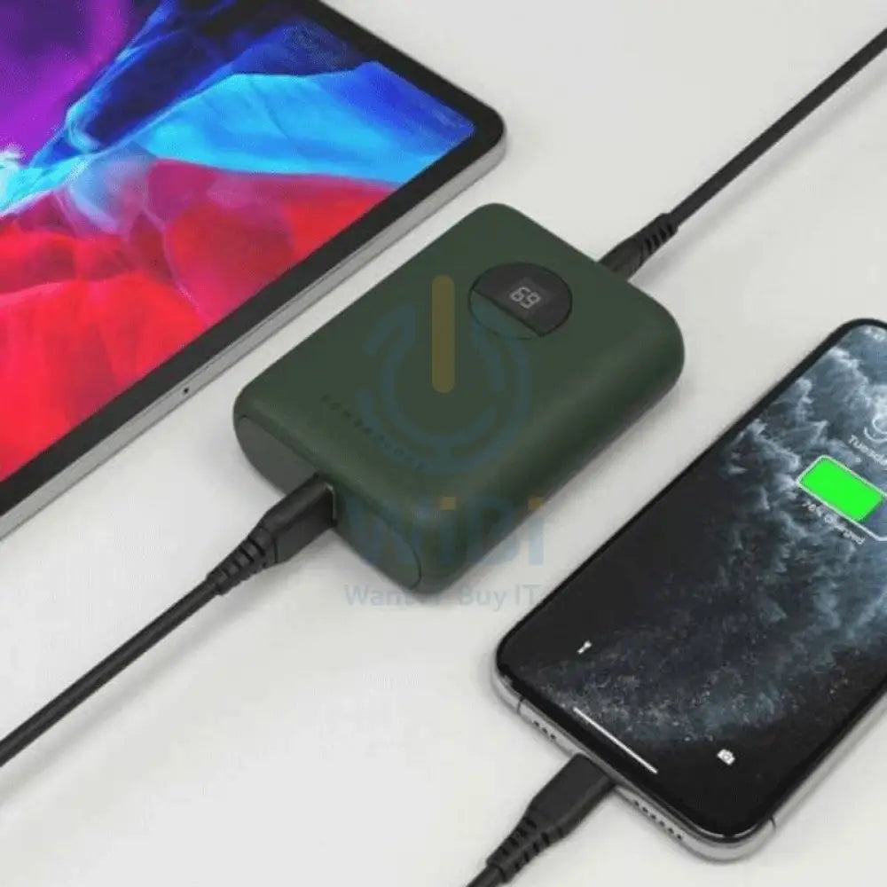 Powerology Ultra-Compact Power Bank 10000mAh PD 20W – Green Accessories > Power Adapters