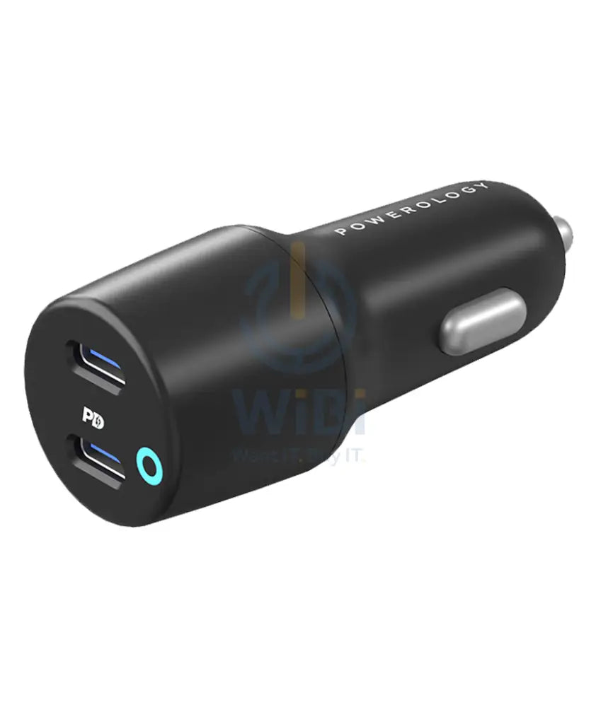 Powerology Ultra-Quick Car Charger With Dual Output Accessories > Power Adapters