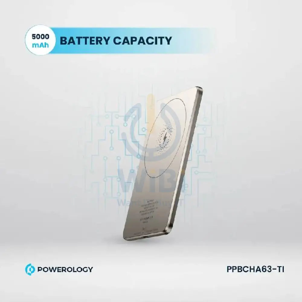 Powerology Ultra-Thin MagSafe Power Bank - 5000mAh / Type-C / Titanium Accessories > Power Bank