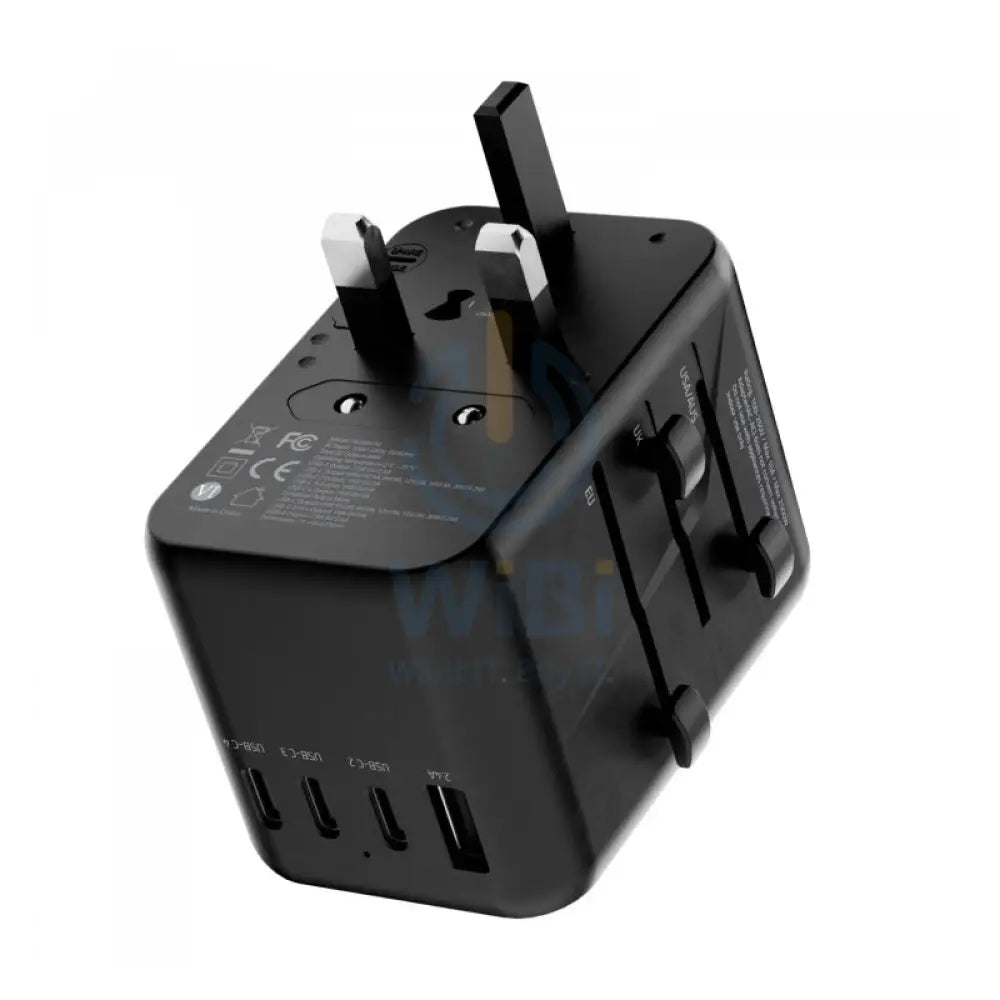 Powerology Universal Multi-Port Travel Adapter - 65W / Grey Accessories > Power Adapters