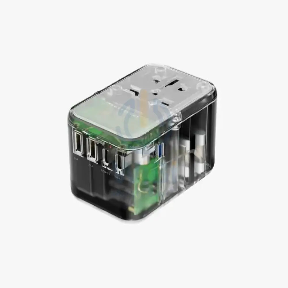 Powerology Universal Multi-Port Travel Adapter - 65W / Transparent Accessories > Power Adapters