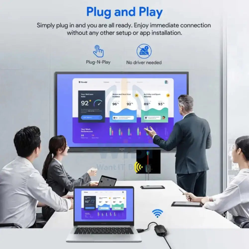 Powerology Wireless HDMI to HDMI Audio & Video (Transmitter + Receiver) - Black Accessories > Cables & Converters