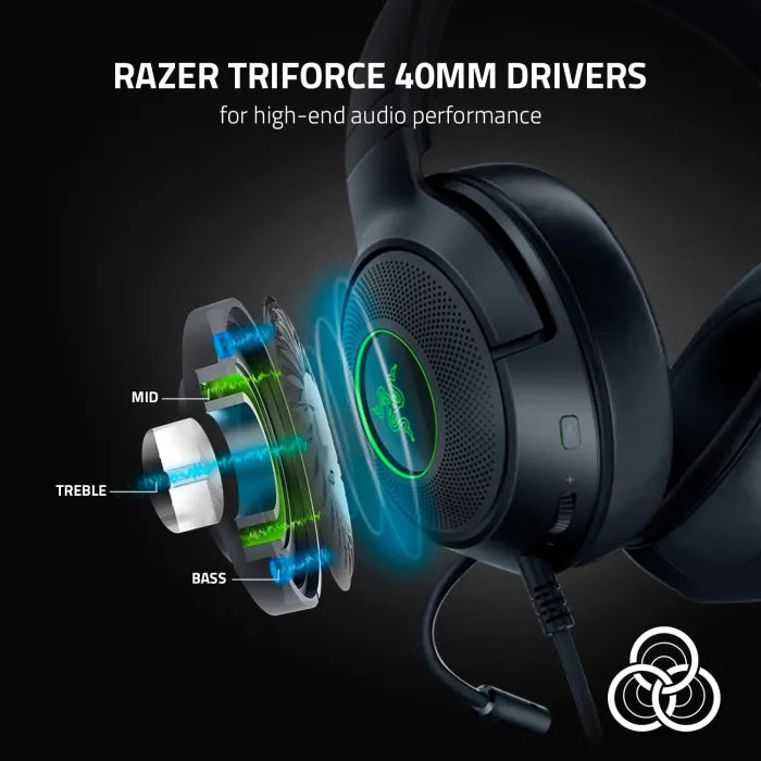 Razer Kraken V3 X Wired USB Gaming Headset - 1.8 Meter / Black